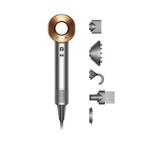 Dyson Hair Dryer with Gold and Silver Finish